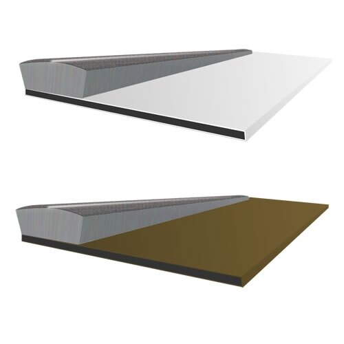 Profile view of the surface mounted fire door seals